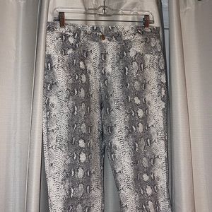 Saints & Hearts Bell Bottom Snake print Jeans!